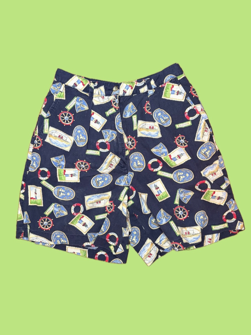 ⚓️Vintage Nautical Linen Blend Shorts⚓️